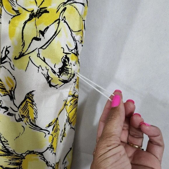 Jessica Howard Yellow White Floral Sundress Pleated Dress Women Plus Size 22W - Picture 2 of 7